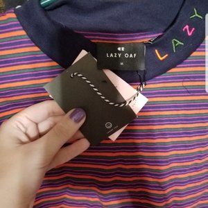 NWT Lazy Oaf striped dress!